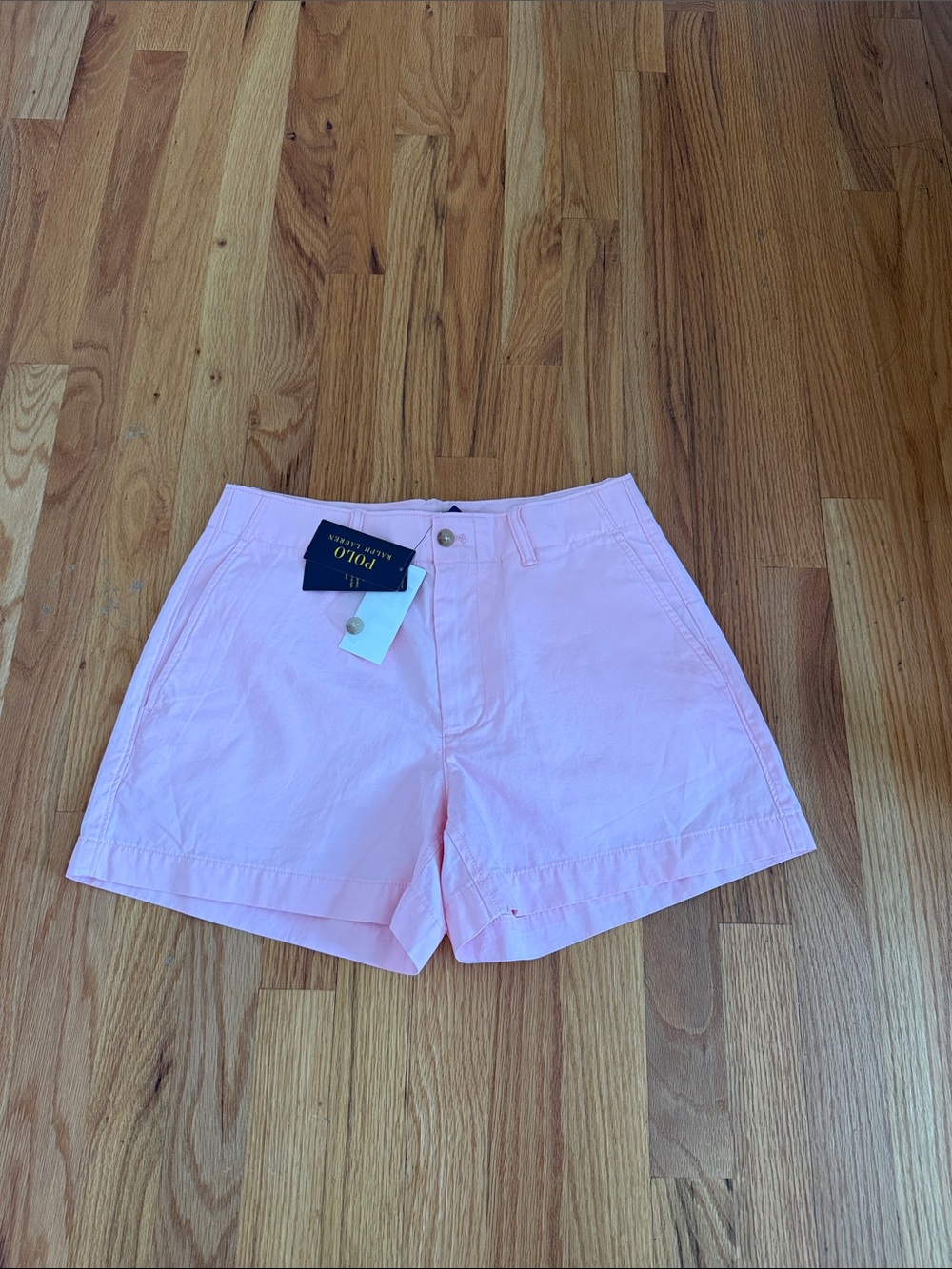 Polo by Ralph Lauren Pastel Pink High-Waist Cotton Shorts